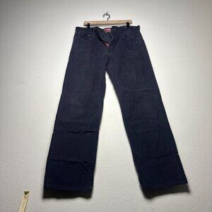 Lucky Brand 361 Vintage Straight Men 36x32 Black Corduroy Pants Preppy Chino